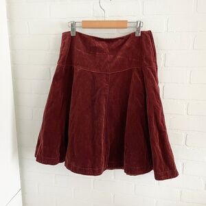 Sarah Pacini A-line Skirt Velvet Cotton Round skirt Volume Dark red/rust Sz 6